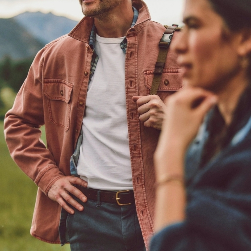 Faherty Premium Organic Cotton  High Standard Canvas Shirt Jacket Size XL